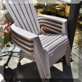 L21. Plastic outdoor chairs. 